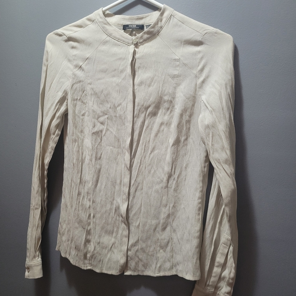 Mexx Metropolitan Cream Button-Up Shirt Size 2